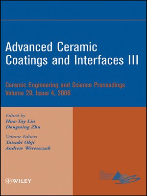 cover image of Advanced Ceramic Coatings and Interfaces III